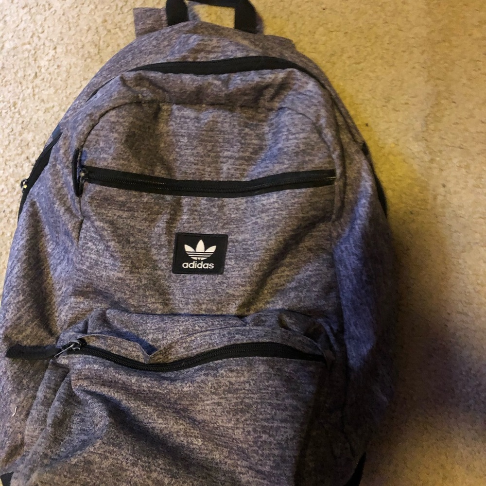 Gray 3-Pocket Men's Adidas Trefoil Backpack